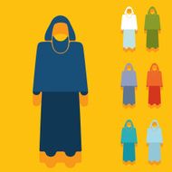 Flat design muslim N7