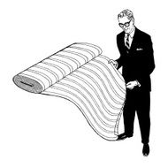 Man With Bolt of Fabric N2