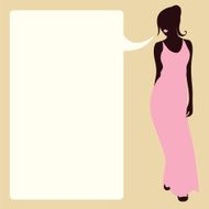 Design with fashionable young woman