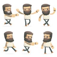 set of tattoo artist character in different poses N6
