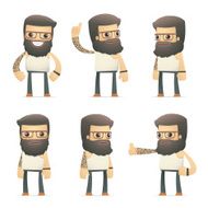 set of tattoo artist character in different poses N7