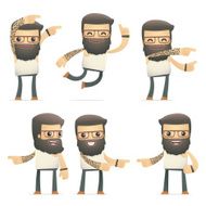 set of tattoo artist character in different poses N9