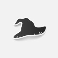 realistic design element witch hat N98