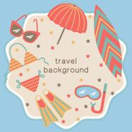 Summertime vacations and traveling background