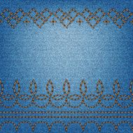 Denim jean with brown stitching