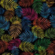feathers colorful seamless pattern