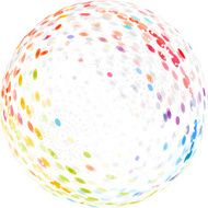 abstract color3D ball polka dot pattern background