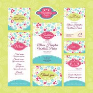 Set of wedding cards