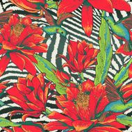 Tropical Seamless vintage floral pattern
