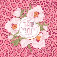 Vintage greeting card with blooming flowers N7