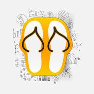 Drawing business formulas slippers N9