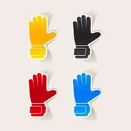 realistic design element gloves N38