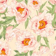 Beautiful tropical seamless flower background N3
