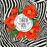Vintage greeting card with blooming flowers N8