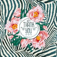 Vintage greeting card with blooming flowers N9