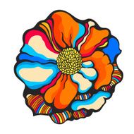 colorful illustration flowers in simple background N10