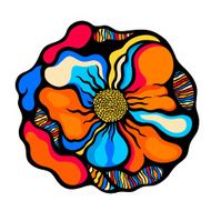 colorful illustration flowers in simple background N11