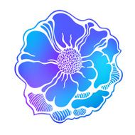 colorful illustration flowers in simple background N12