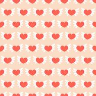 Romantic seamless pattern with hearts Vector illustration Background N5