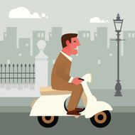 Driving a Vespa