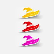 realistic design element witch hat N100