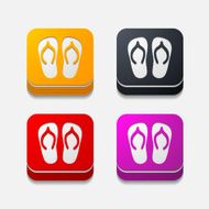 square button slippers N20