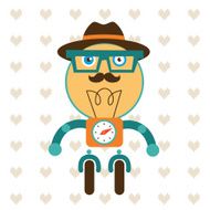 Robot hipster style