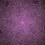 Pattern with flowers and leaves