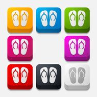square button slippers N22