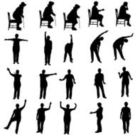 Vector silhouette of a woman N723