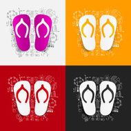 Drawing business formulas slippers N11