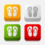 square button slippers N23