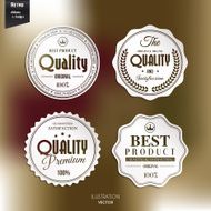 Set of retro stamp tag label badge on color background N5