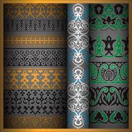 Oriental style ornament elements