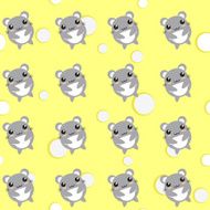 Seamless background of mice and cheese N2