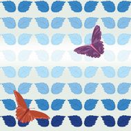 Leaves butterfly pattern