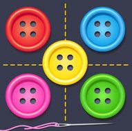 Five Color Clothes Buttons
