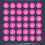 Pink Button Font