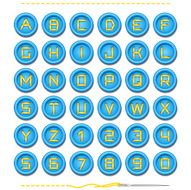 Blue Button Font On White