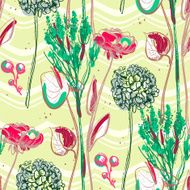 Bright pattern with flowers