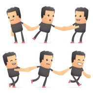 set of bad guy character in different poses N17
