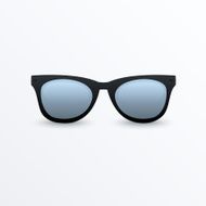 Nerd glasses on isolated white background perfect reflection
