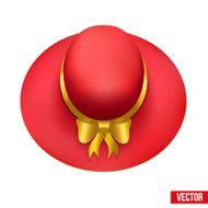 Vintage red Fashion Hat Vector Illustration