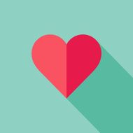 Pink abstract Valentine&#039;s heart sign Vector illustration