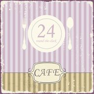 Cafe shop vintage retro template