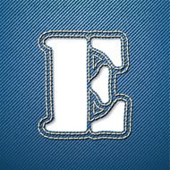 Denim jeans letter E