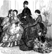 Fashion clothes and hairstyle models from the 1800s N117