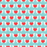 Romantic seamless pattern with hearts Vector illustration Background N6