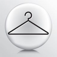 Round Icon With Clothes Hanger