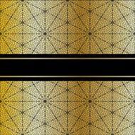 Vintage card on gold mosaic background